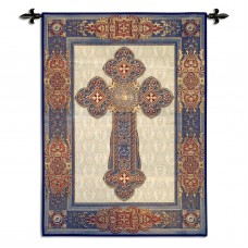Gothic Cross Wall Tapestry - 38W x 53H in.   